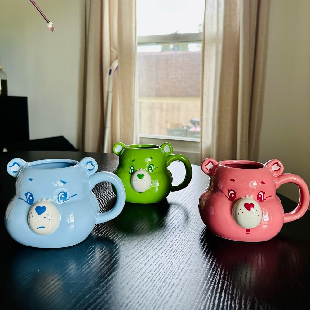 UO x CARE BEARS Mug Set - Cheer Bear, Grumpy Bear & Good Luck Bear
